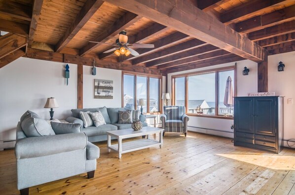 Living room with ocean view.
