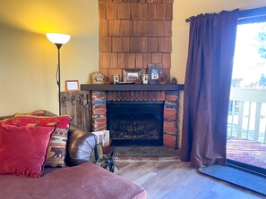 Wood fireplace