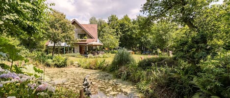 View from lovely garden towards the house