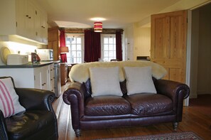 Lounge area at The Old Wheelhouse, The Mill in West Burton, Wensleydale in the Yorkshire Dales