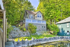 Exterior | Waterfront Home | Shared Deck & Beach