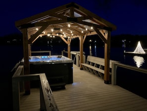 6 person hot tub on the dock!