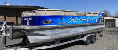 24' pontoon, seats 13, newly updated available for rent separately Spring/Summer