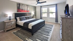 Luxurious Master Suite with King Bed and Smart TV