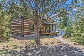 Main Entrance to Timber  Log Cabin