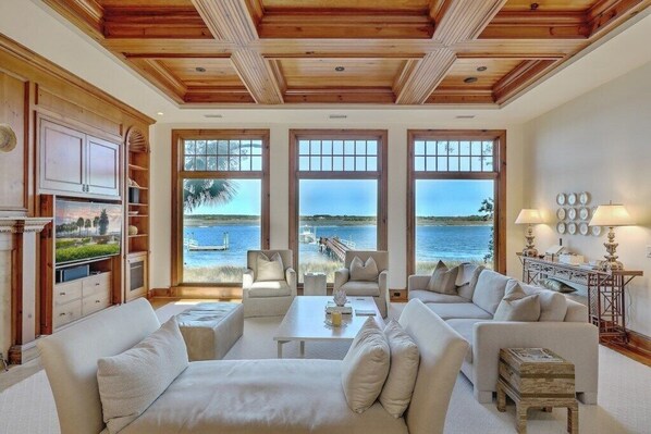 Enjoy awe-inspiring views of the river from balcony or your spacious living room!