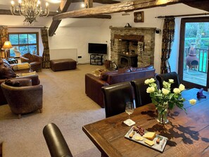 Living room/dining room | Riverside Mill & Glamping Pod, Patton, near Kendal