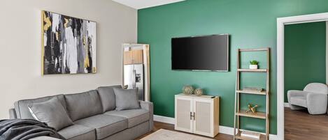 Living Room w/ 55- inch Smart TV 