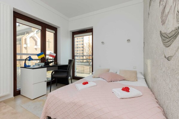 Comfortable bathroom with hairdryer. 