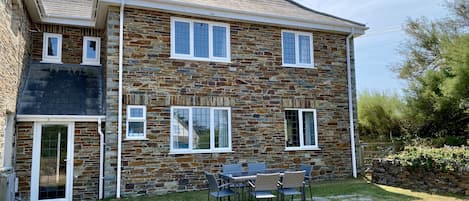 Rear of holiday cottage holiday cottage, Morwennol holiday cottage in Harlyn Bay, Padstow, North Cornwall