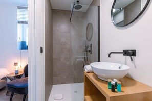 Modern bathroom with walk in shower
