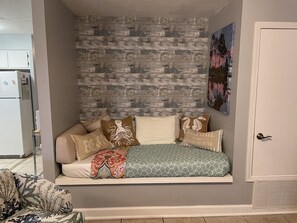 Deep seated daybed for lounging or sleeping 