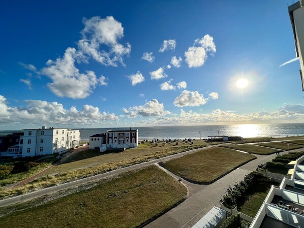 Aussicht Balkon Weststrand