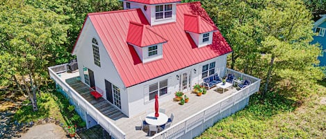 Custom designed to mimic lighthouse keeper's residence