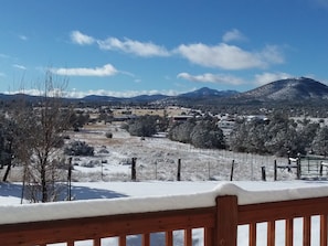 View to the south. Williams is the tall mountain in the distance.