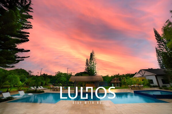 Relax in our spacious backyard pool