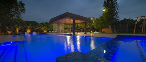 Relax and enjoy the warm weather in our beautiful pool located in the backyard