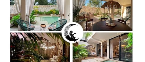 Your insta-worthy vacation awaits at the stunning Luna Maya condo in Tulum! Two pools right outside your door. Private fenced courtyard with your own PRIVATE PLUNGE POOL plus a 2nd SWIM UP POOL off the covered back patio! Everything is included... no hidden fees or surprises! Vacation is calling
