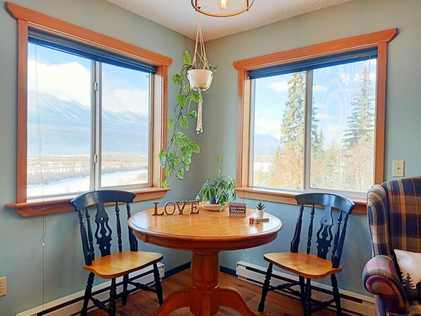 Sip your morning coffee and enjoy the magnificent mountain views.