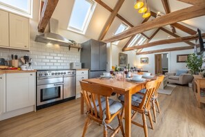 The Old Bunkhouse, Ringstead: Bright modern open-plan living area