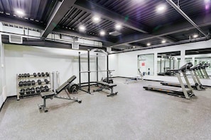 Spacious and bright fitness room