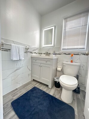 Bathroom with LED mirror