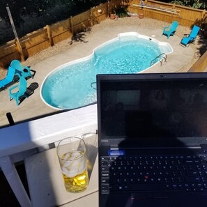 Pool from 3rd floor deck.