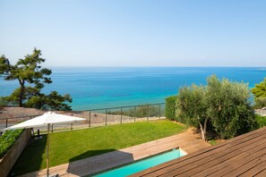 Panoramic sea views from property