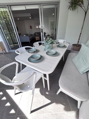 Outdoor dining table