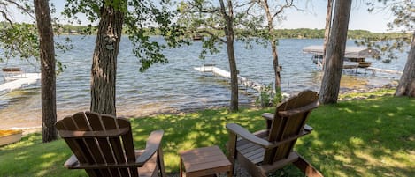 Perfect spot to relax, watch a sunrise or sunset, and keep an eye on the kiddos only a few feet away