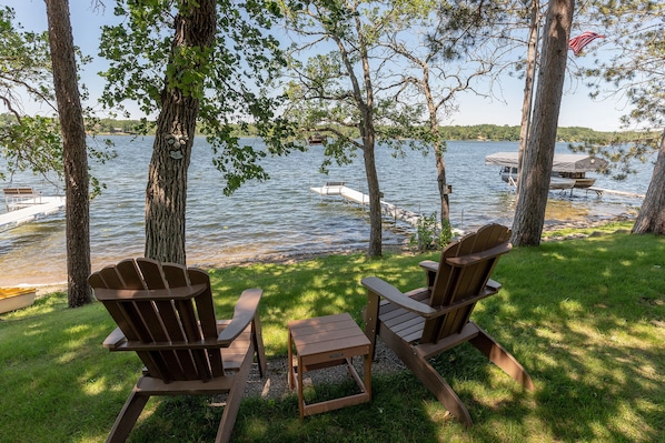 Perfect spot to relax, watch a sunrise or sunset, and keep an eye on the kiddos only a few feet away