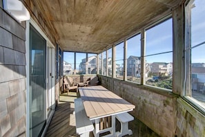 Screened in porch.