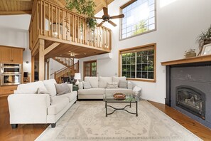 Cozy space downstairs and up in the loft