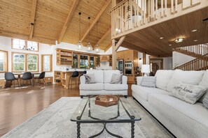 Open concept and vaulted ceilings