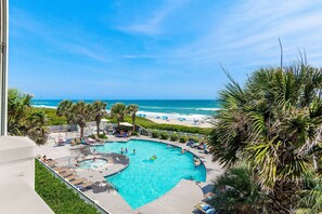 Resort style pool area