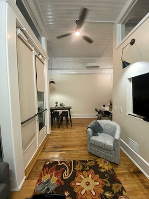 Kitchen view to living room