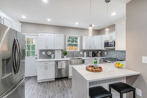 Fully stocked kitchen 