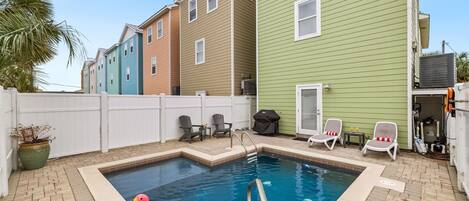 Zelie Beach Paradise House is located on the east end of PCB, sleeps 12 and offers 3 bedrooms w/ a loft. 3.5 Baths and a heated private pool.