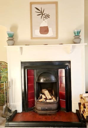 Open Victorian fire-place