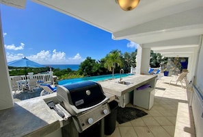 Grill area by pool