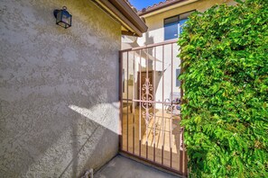 Enter the gate into our courtyard
