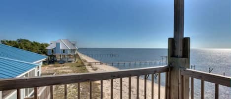 The view from the beach tower.