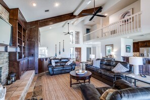 Tall vaulted ceilings in the gathering room.