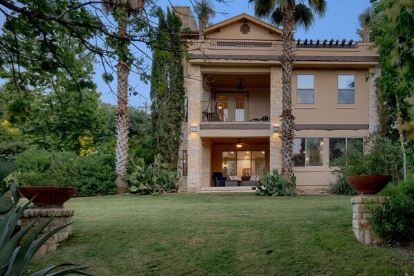 Front of the house with spacious yard