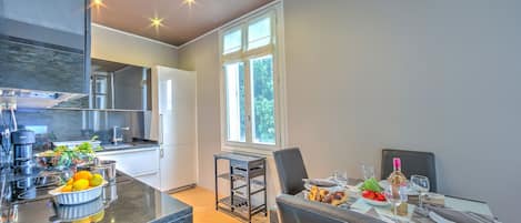 Kitchen and dining area