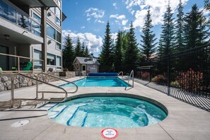 Communal Outdoor Heated Pool and Hot tub - Open year-round
