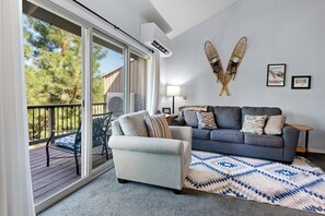 Living room with Patio Area