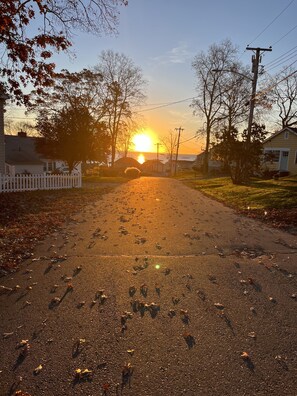 A few steps from the front door, picture taken in October 