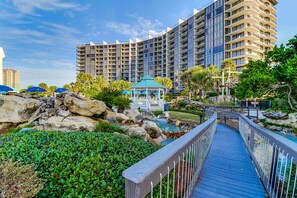 Walkway through Edgewater Resort 