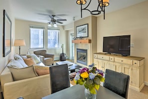 Living Room | Full Sleeper Sofa | Smart TV | Gas Fireplace